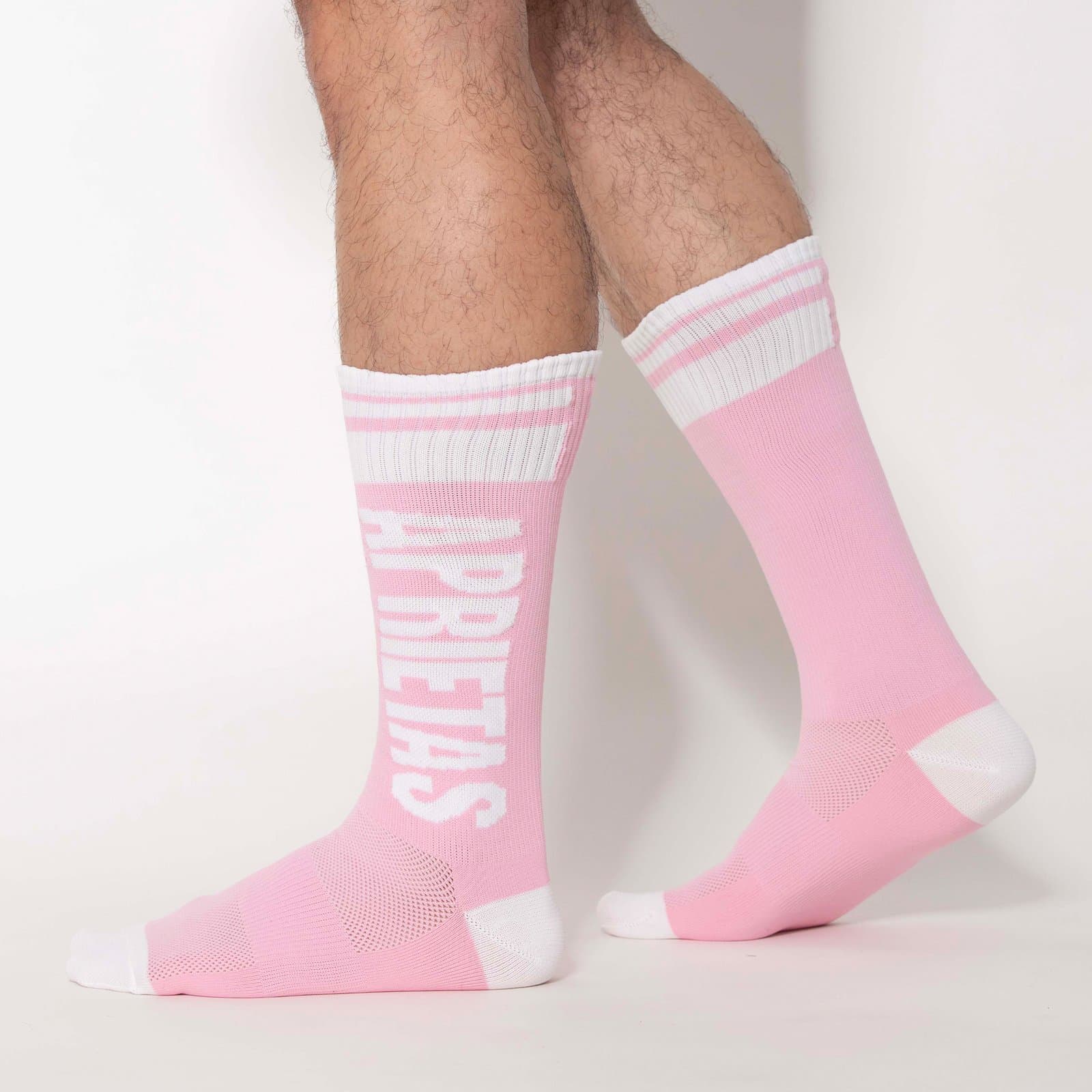 MEDIAS APRIETAS LETTERS ROSADAS